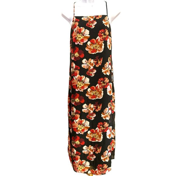 Madewell Women's Apron Floral Slip Dress in French Rose Size 6 1990s Style Y2K - Picture 1 of 6